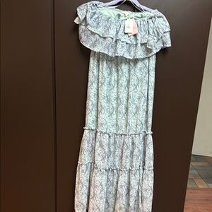 Promesa floral Maxi Dress in light green ( mint) Sz Small